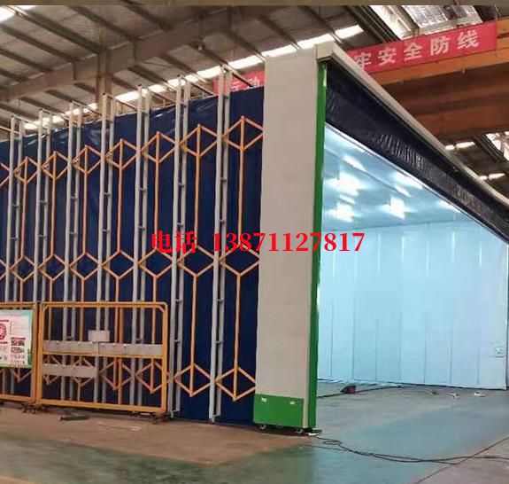 安全保护钢结构厂移动伸缩房